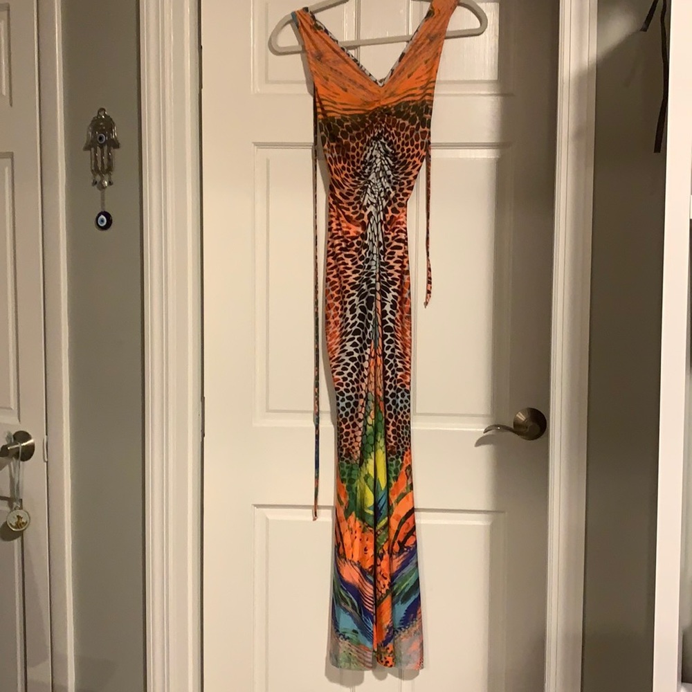 V neck Maxi Dress